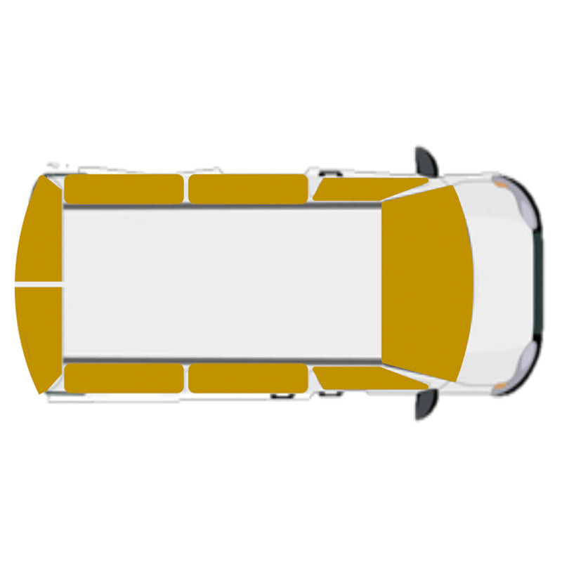 Thermomatte Fahrerhaus für Renault Trafic / Opel Vivaro ab 2015 9-teilig mit Flügeltüren