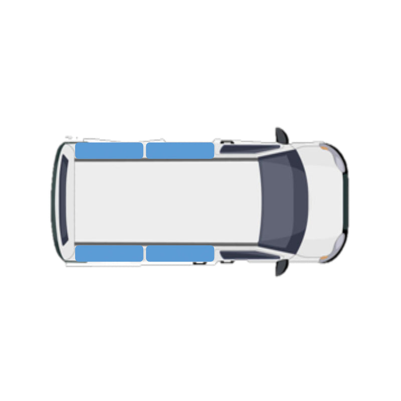 Thermomatten Seitenfenster 4-tlg passend für VW T4 mit Klimahimmel KR 1990-2003