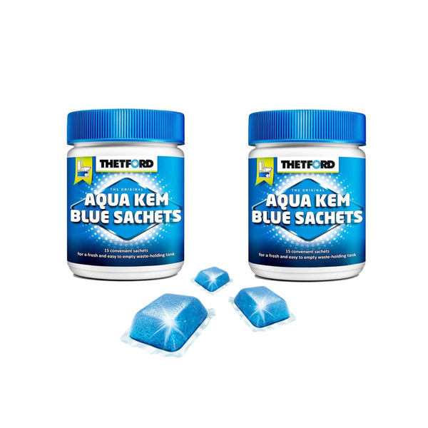 2x Thetford Aqua Kem Blue Sachets Konzentrat, speziell für Campingtoiletten