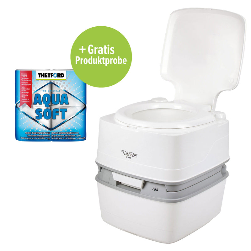 Thetford Porta Potti Qube 165 Campingtoilette 21L + Toilettenpapier