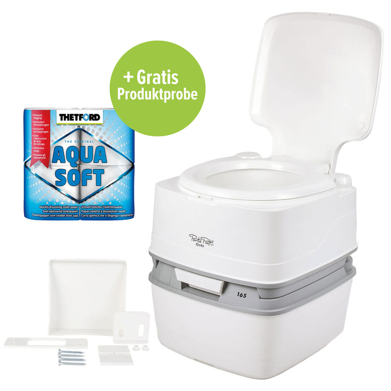 Thetford Porta Potti Qube 165, Hold-Down-Kit, Aquasoft