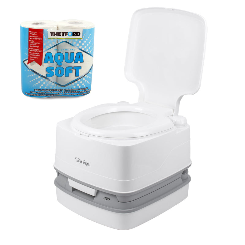 Thetford Porta Potti 335 + Aquasoft Campingtoilette 10L Tank für T4,T5,T6,T6.1