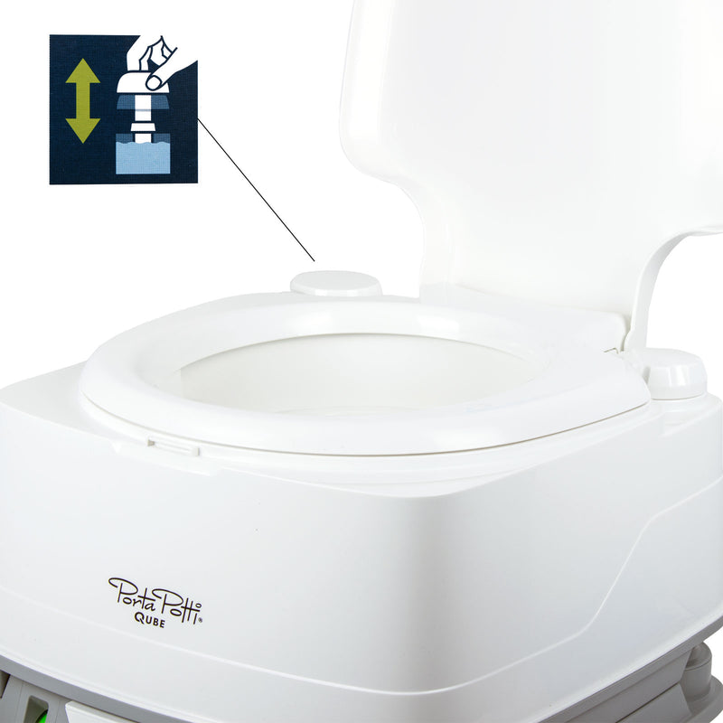 Thetford Porta Potti Qube 365 Campingtoilette 21 L + Toilettenpapier + Chemie