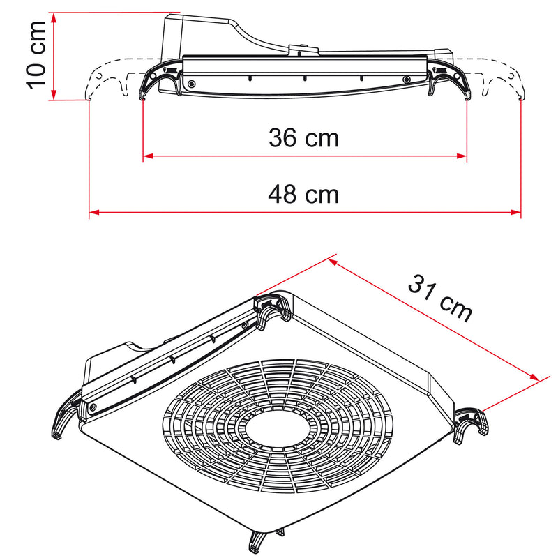 Fiamma Turbo Kit Ventilatorset für Dachluke 12 Volt 40x40 bis 50x70cm Dachluken