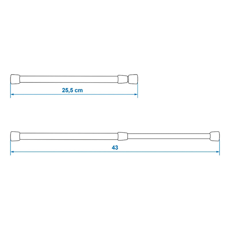 Universal-Verriegelungsstange verstellbar 25,5-43 cm Klemmstange Wohnmobil