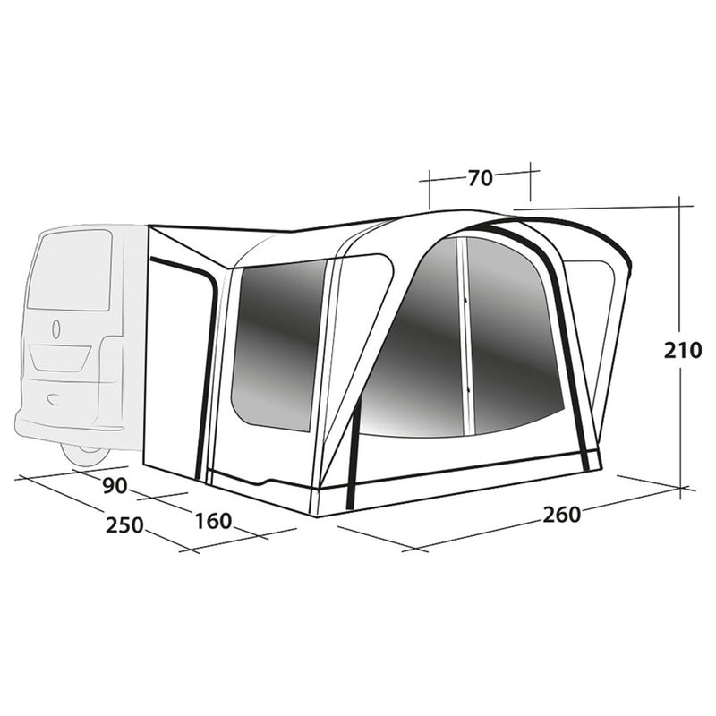 Busvorzelt Newburg 160 AIR - Aufblasbares Vorzelt Drive Away Camping Luftvorzelt