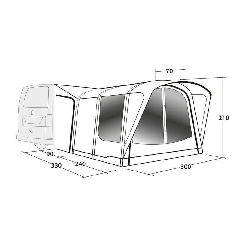 Busvorzelt Newburg 240 AIR - Aufblasbares Vorzelt Drive Away Camping Luftvorzelt