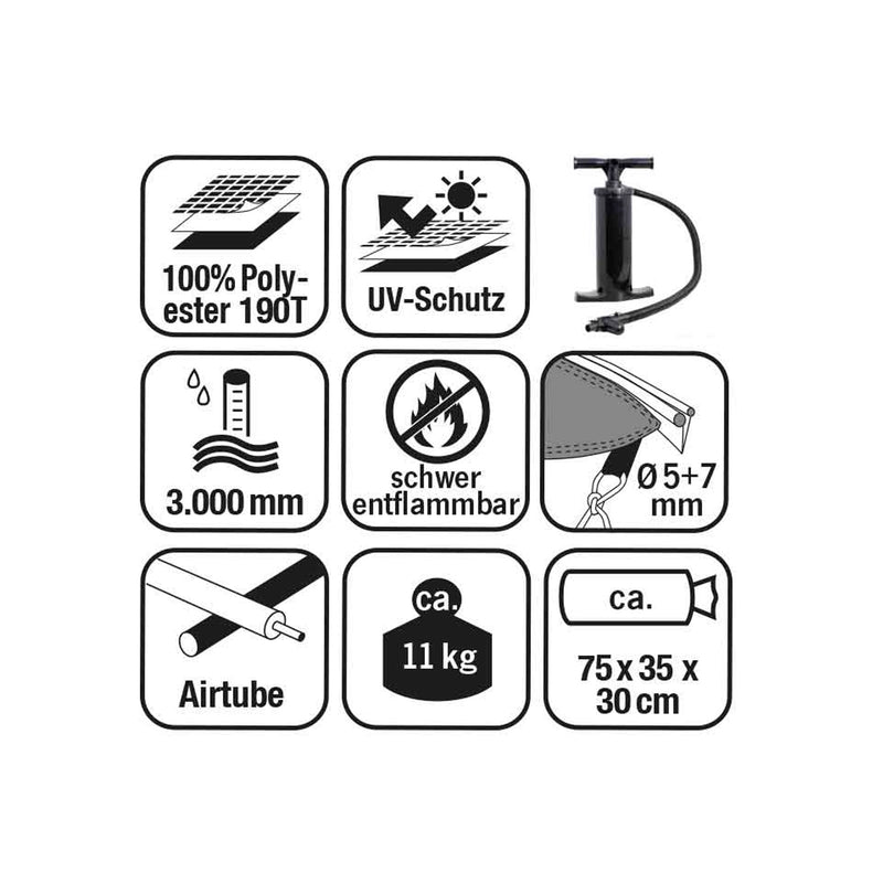 Reisemobilvorzelt One Beam Air High Aufblasbares Vorzelt Luft für Bus, Caravan