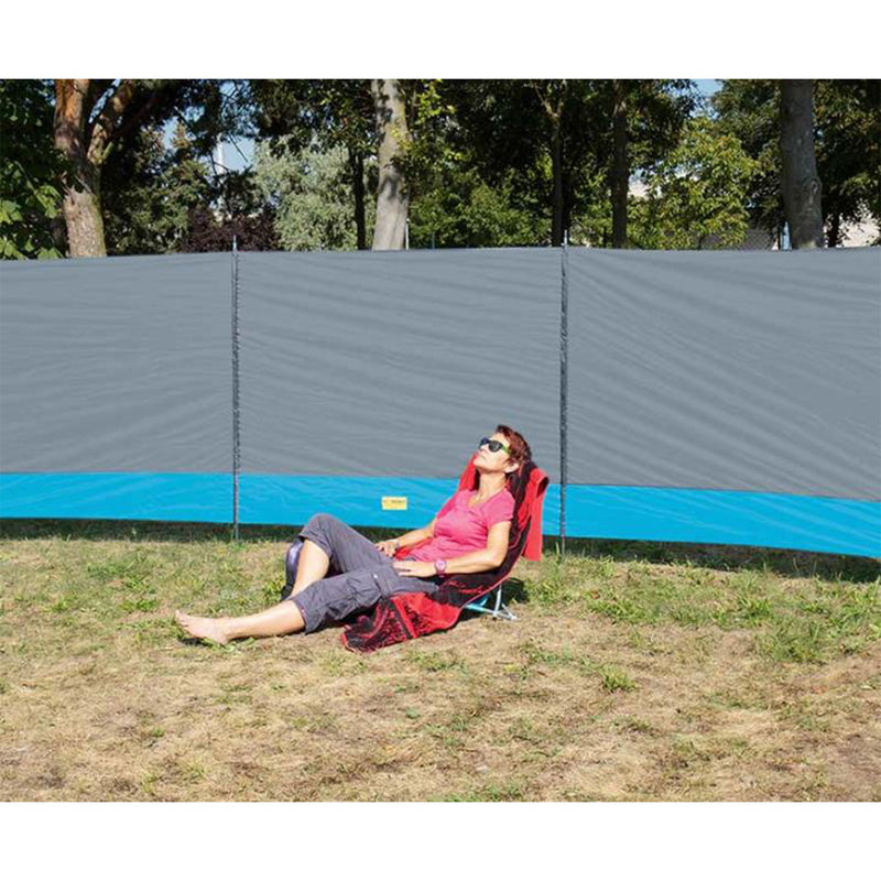 Windschutz mit 3 Elementen, 500x140cm, Polyester Sichtschutz für Camping, Strand