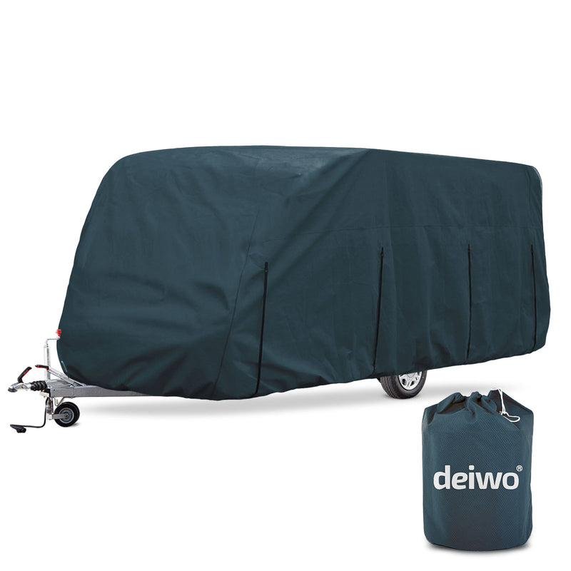 Deiwo Essential Wohnwagen Schutzhülle 610x220x250cm inkl. Deichselhaube, Abdeckung