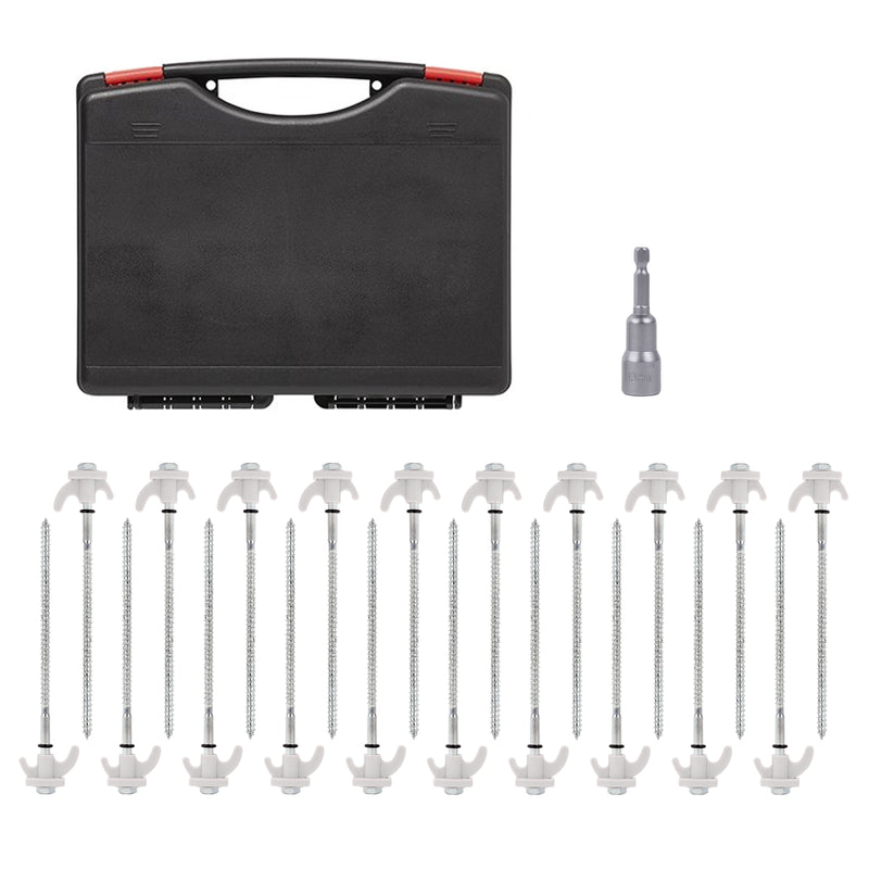 Schraubheringe Erdnägel für Camping + Zelt Heringe Set medium bis hart