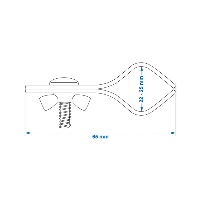 2 x Zeltrohrschelle 22-25 mm für Zeltstangen Markisengestänge Camping Rohrklemme