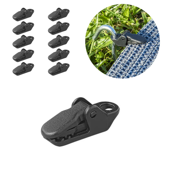 Teppichclips 10er Set für Vorzeltteppich - Outdoor Camping Clips - Planenhalter