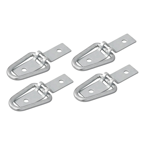 4x Zurrmulde 2-teilig 72 x 16 mm Bruchlast 450 kg verzinkt 47 x 34 mm Ringöse