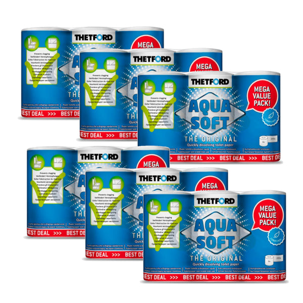 6x Thetford Aqua Soft Toilettenpapier, speziell für Campingtoiletten 6er Pack