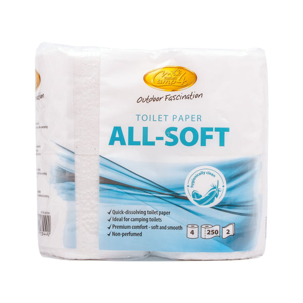 All Soft Toilettenpapier, 4 Rollen, speziell für Campingtoiletten