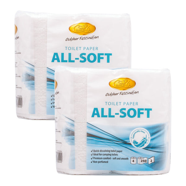 All Soft Toilettenpapier, 8 Rollen, speziell für Campingtoiletten