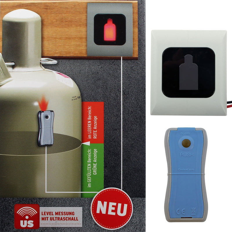 Gasflaschen Füllstandsanzeiger Gaslevel  GL3001 inkl. Fernanzeige