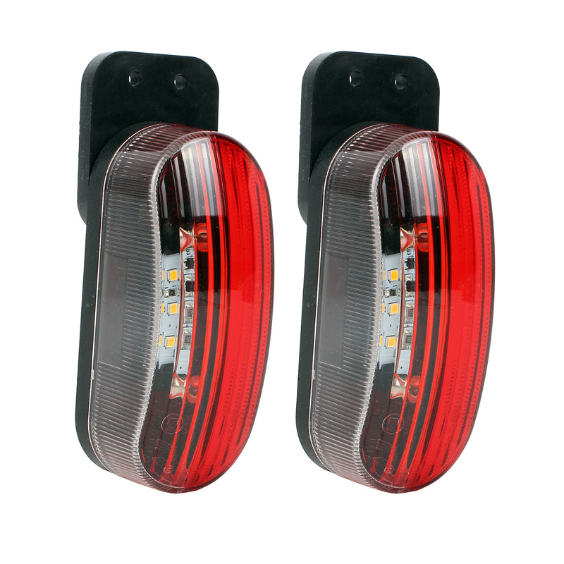 Umrissleuchten 2er Set LED rot/weiß 98x42x38 mm, 12 Volt, 2 Watt