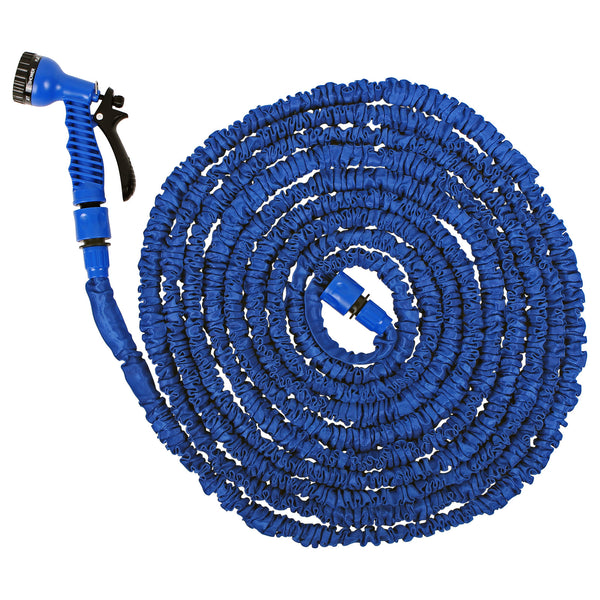 Camp4 flexibler Wasserschlauch 22,5 Meter blau inkl Sprühpistole und Anschluss