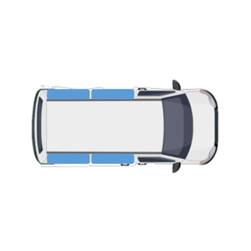 Thermomatten Seitenfenster 4tlg. passend für Ford Custom KR ab 2012 Fahrgastraum