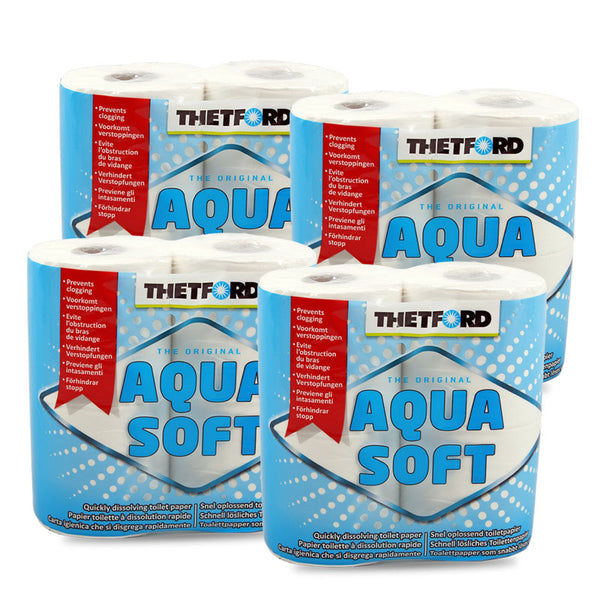 Thetford Aqua Soft Toilettenpapier für Campingtoiletten 4 x 4 Rollen