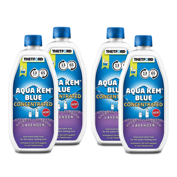 4x Thetford Aqua Kem Lavendel Toiletten Konzentrat 0,78l, für Campingtoiletten